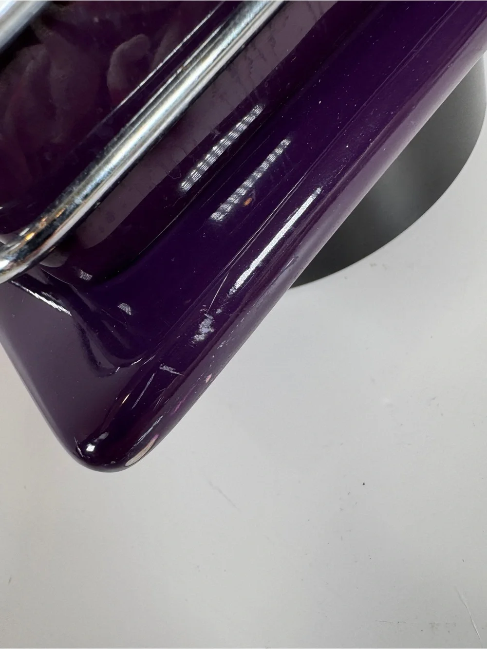 Gorgeous Vintage Deep Purple Y2K 90’s Ceramic Metal Tissue Box Holder With Base